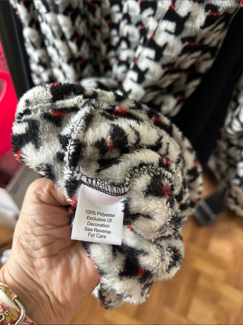 Vera Bradley Hooded Wrap Robe Scottie dog print size L/XL fleecy soft cozy - Picture 12 of 12